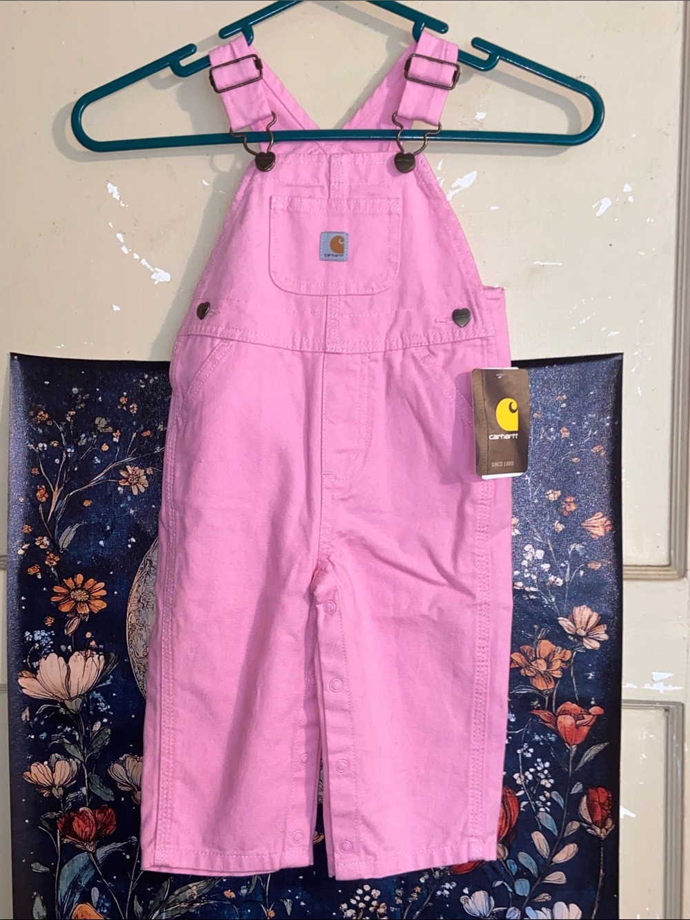 NEW ROSE PINK BABY OVERALLS CARHARTT NWT 
12 Months